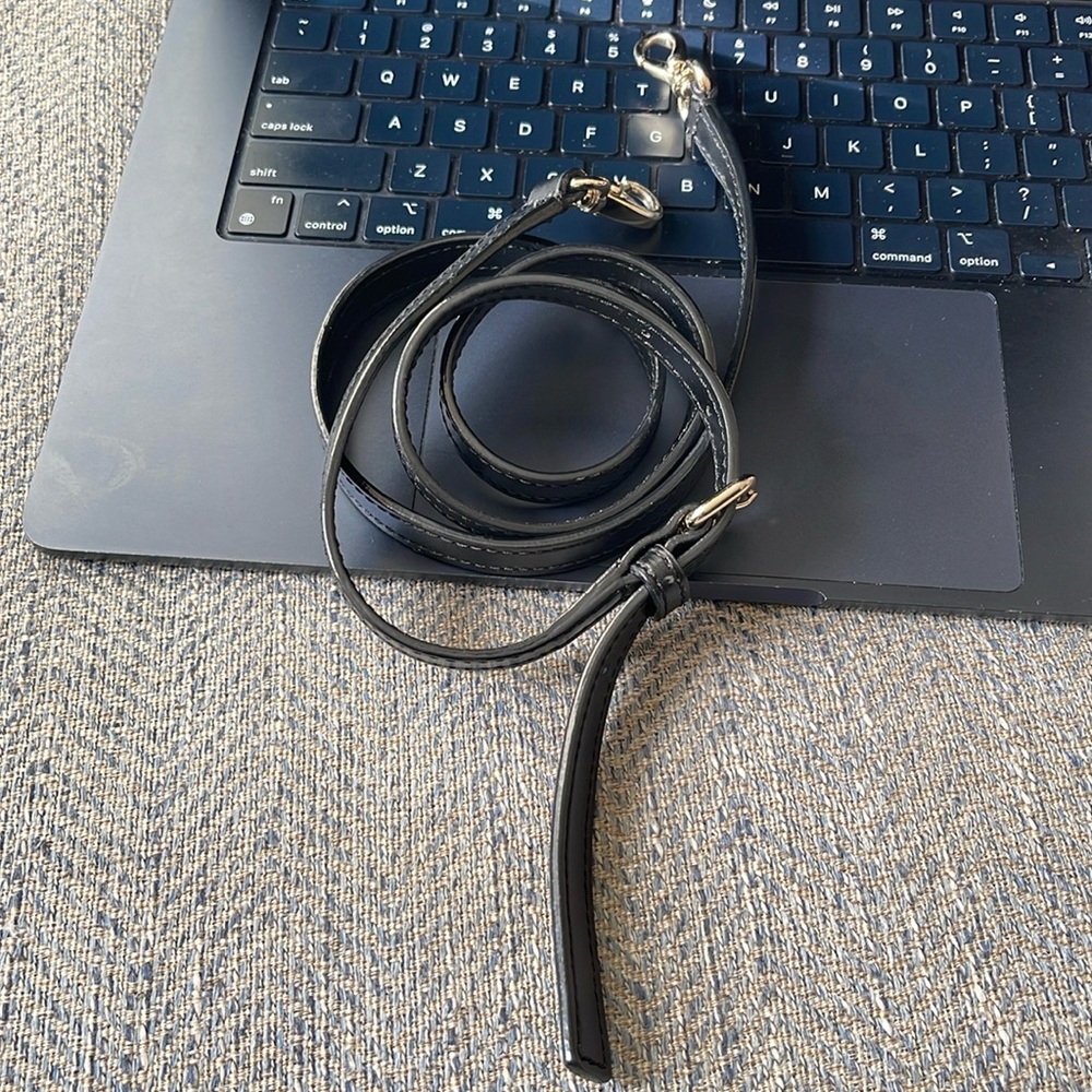 kate spade Black Leather Adjustable Crossbody Strap with Gold Hardware - Picture 4 of 13